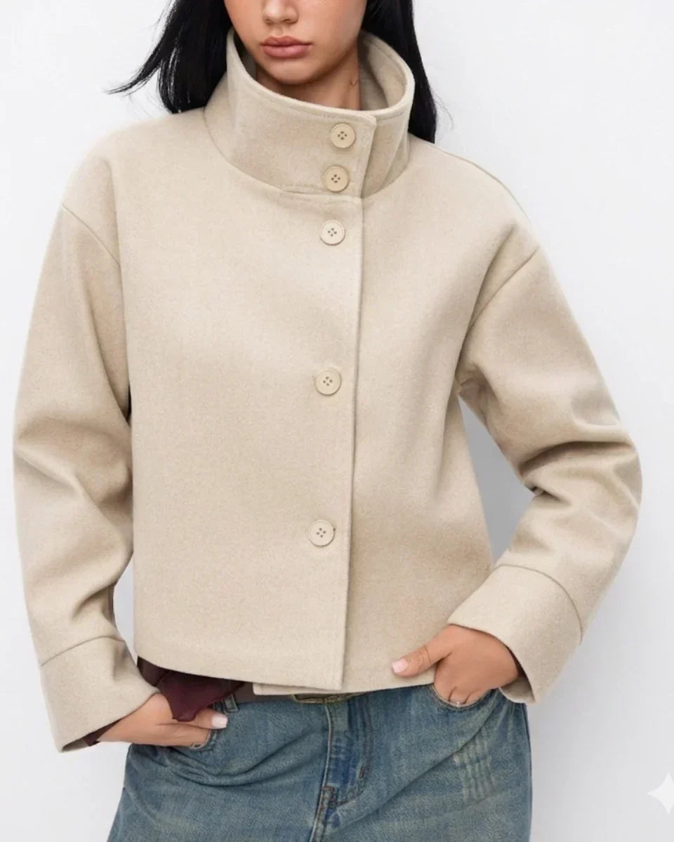 Anwen | High Neck Short Effortless Coat