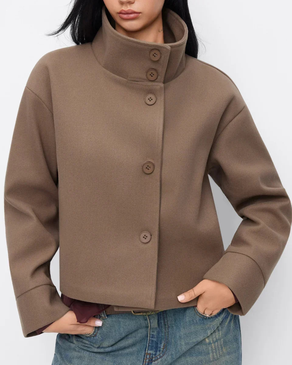 Anwen | High Neck Short Effortless Coat