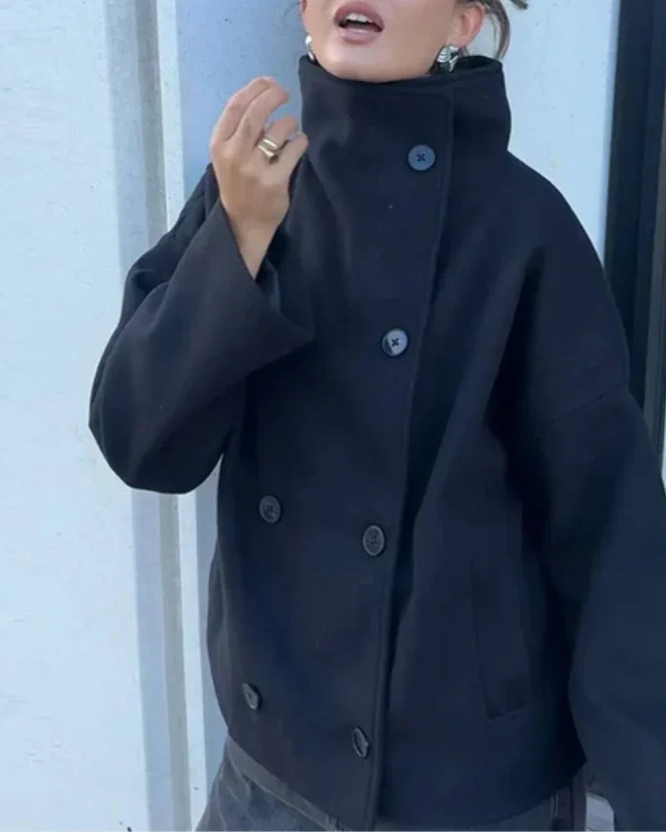 Anwen | High Neck Short Effortless Coat