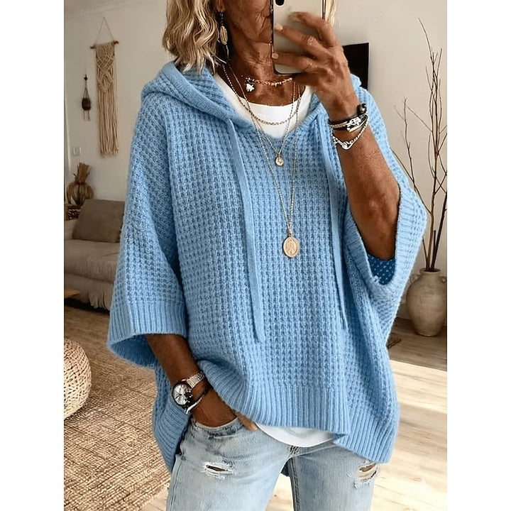 Carol | Relaxed Waffle-Texture Hoodie