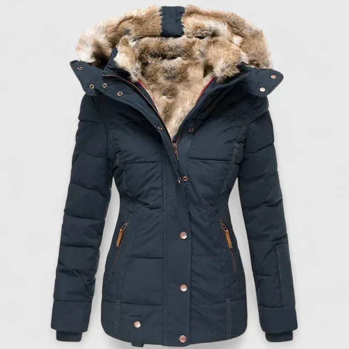 NATALIE – COZY WINTER COAT WITH FUR-LINING