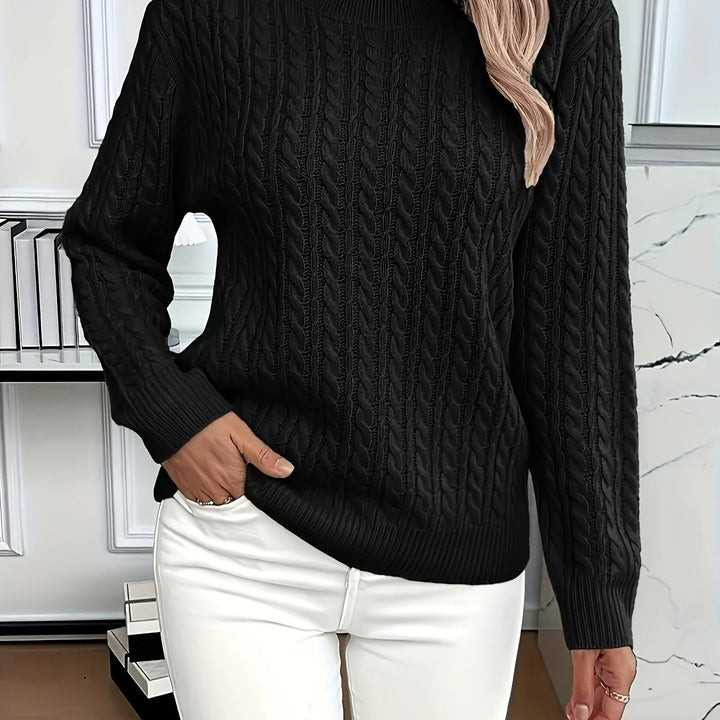 Faye | Cable Knit Round Neck Sweater
