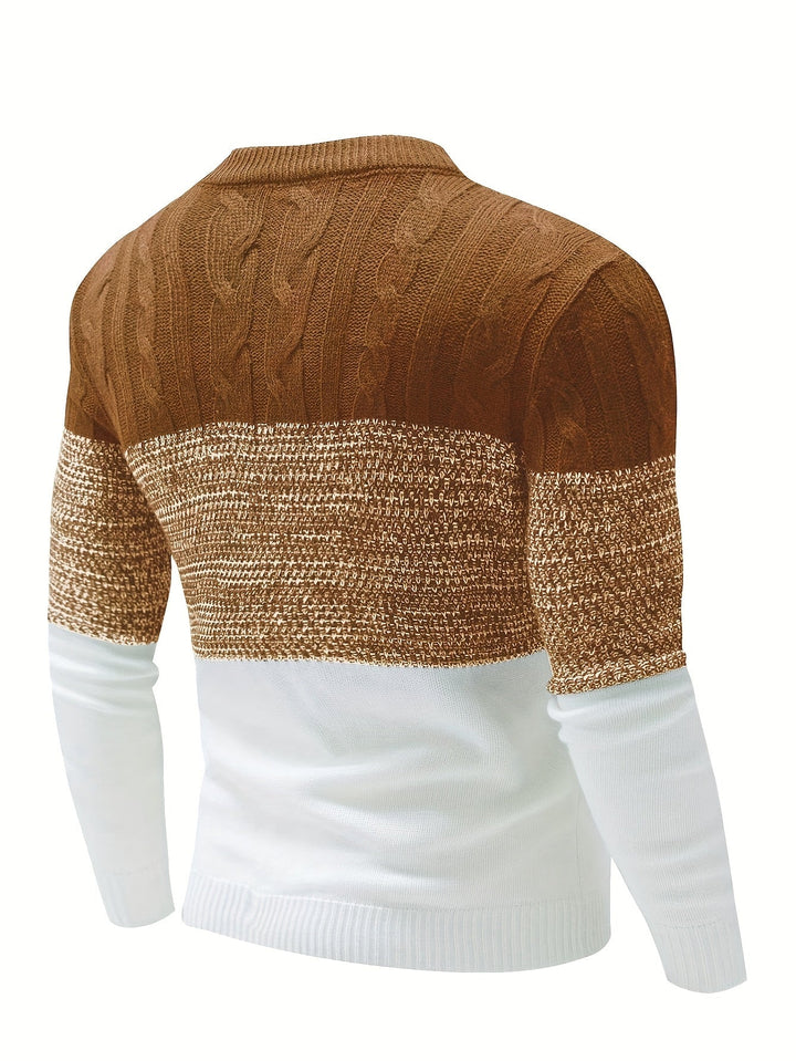 Graham | Color Block Crew Neck Sweater