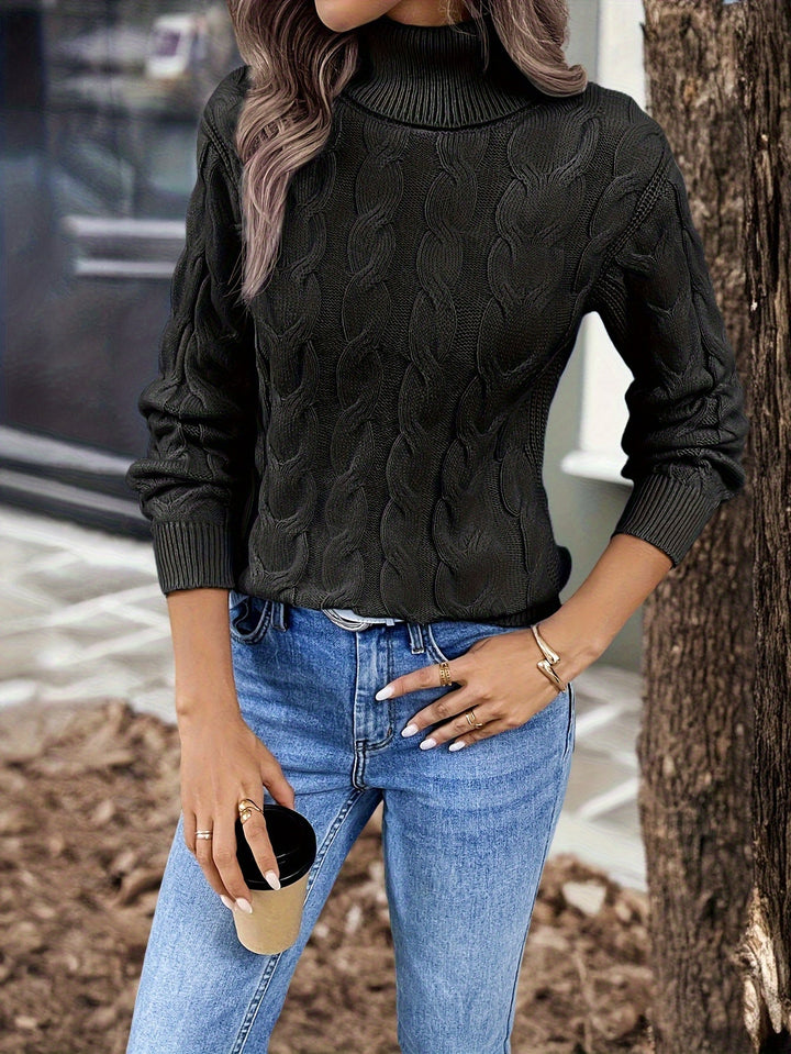 Celeste | Cozy Cable Knit Turtleneck