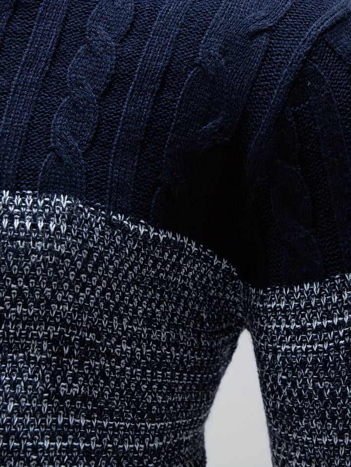 Graham | Color Block Crew Neck Sweater
