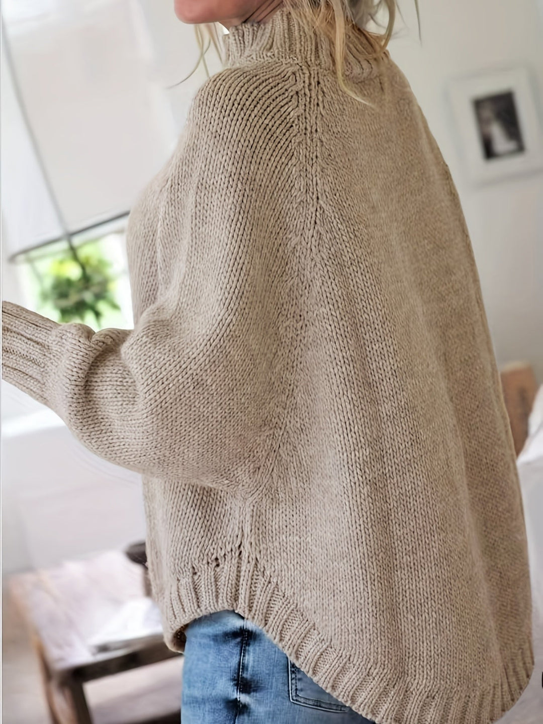 Corinne | Cozy High Neck Cable Knit Sweater