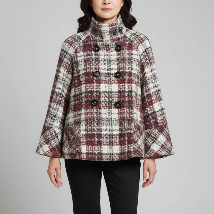Beatrice | Checked Cape Coat