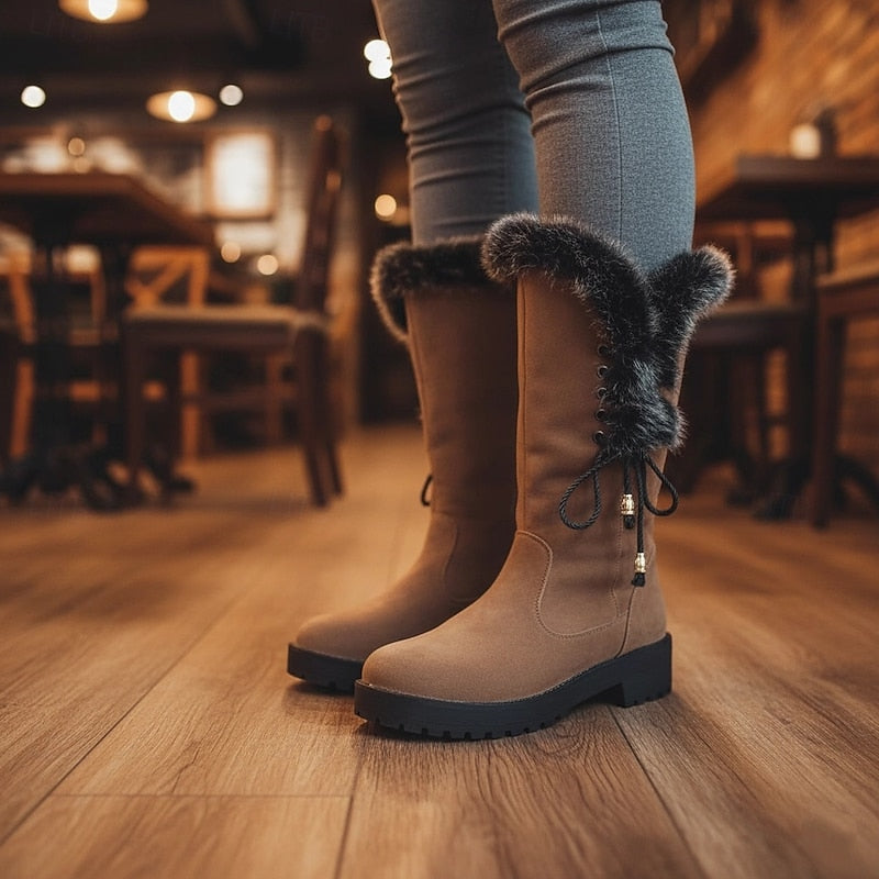 Adriana | Knee-High Winter Boots with Fur Trim