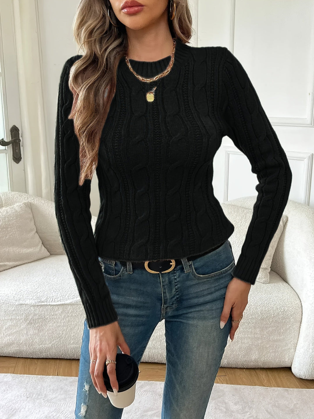 Juliana | Classic Twist Knit Sweater