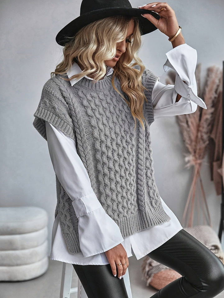 Bridget | Cozy Cable Knit Sweater Vest