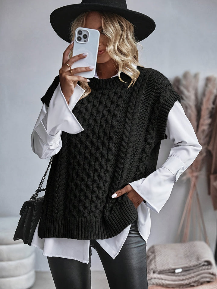 Bridget | Cozy Cable Knit Sweater Vest