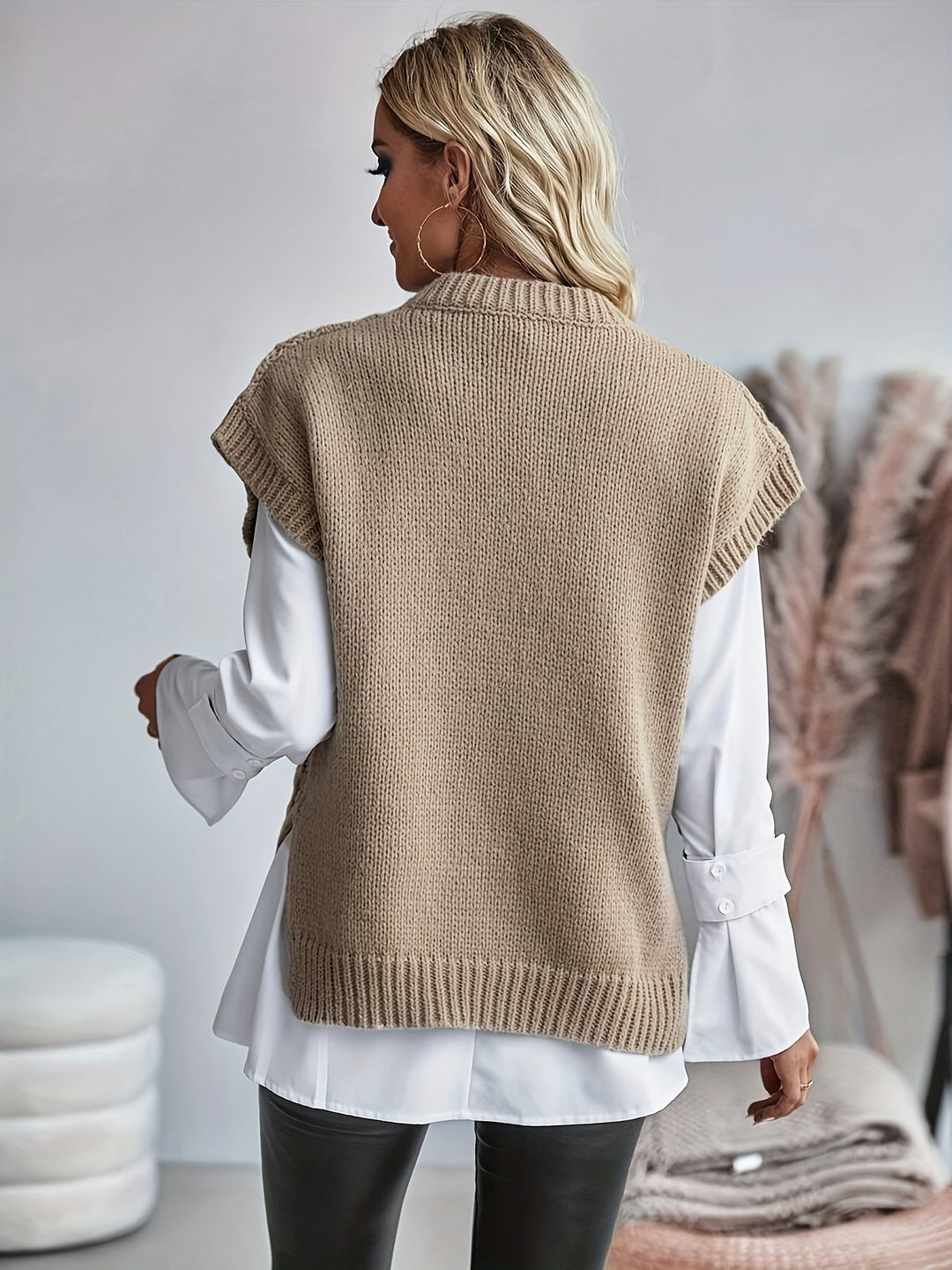 Bridget | Cozy Cable Knit Sweater Vest