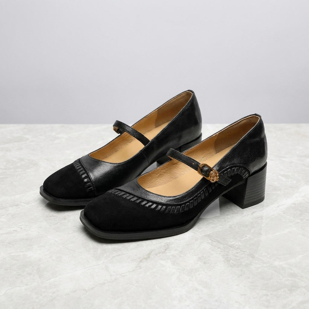 Emerson | Women's Pumps with Strap and Block Heel