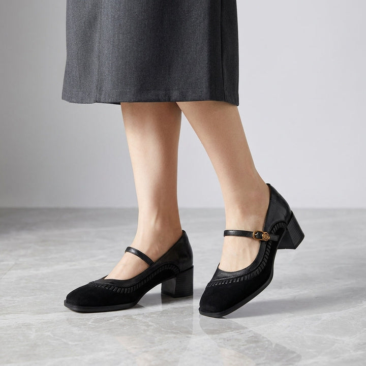 Emerson | Women's Pumps with Strap and Block Heel