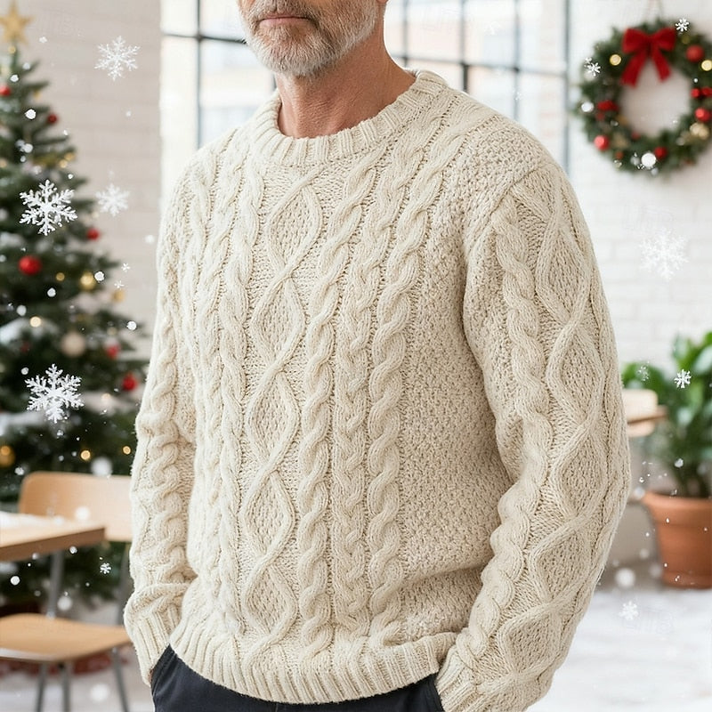 Ellis | Cable Knit Sweater with Round Neck