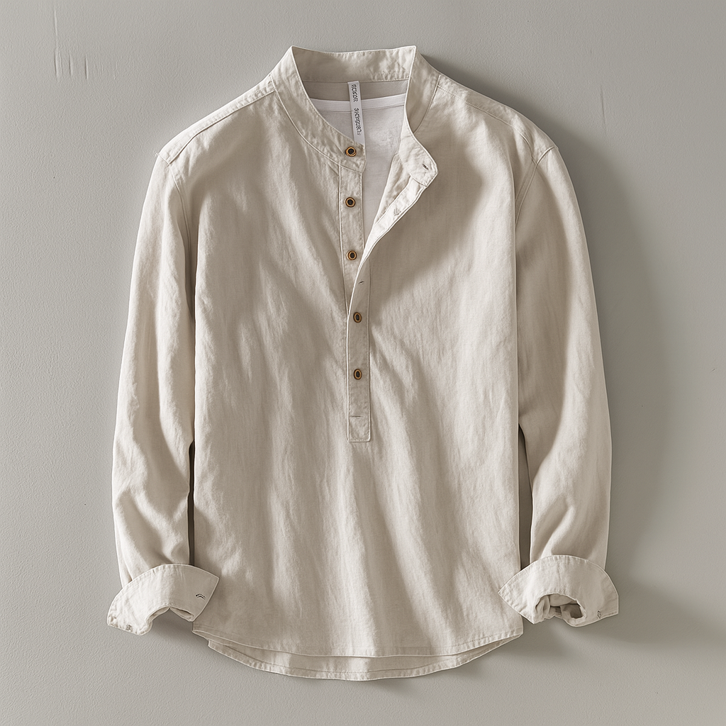 Brad | Men's Long Sleeve Henley Shirt
