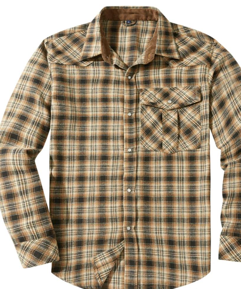 Brody | Men's Long Sleeve Checkered Shirt