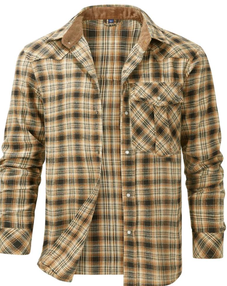 Brody | Men's Long Sleeve Checkered Shirt