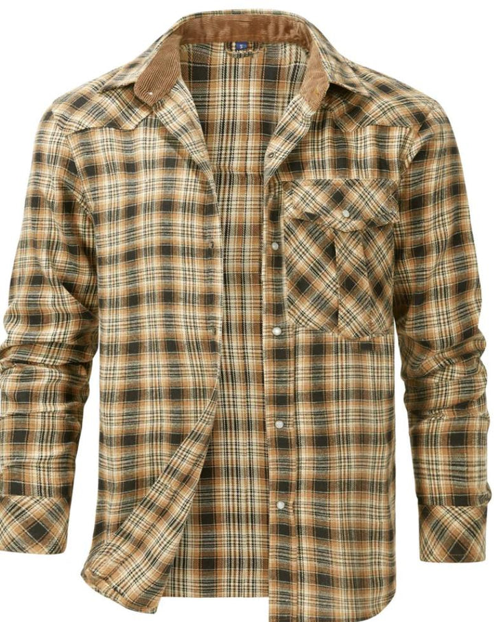 Brody | Men's Long Sleeve Checkered Shirt