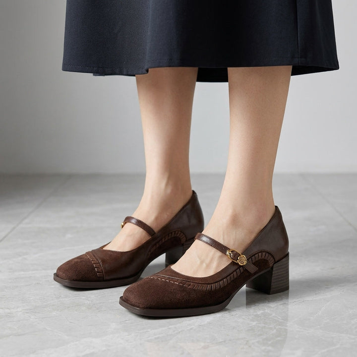 Emerson | Women's Pumps with Strap and Block Heel