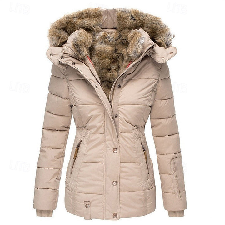 Gloria | Winter Coat with Fur Trim and Hood
