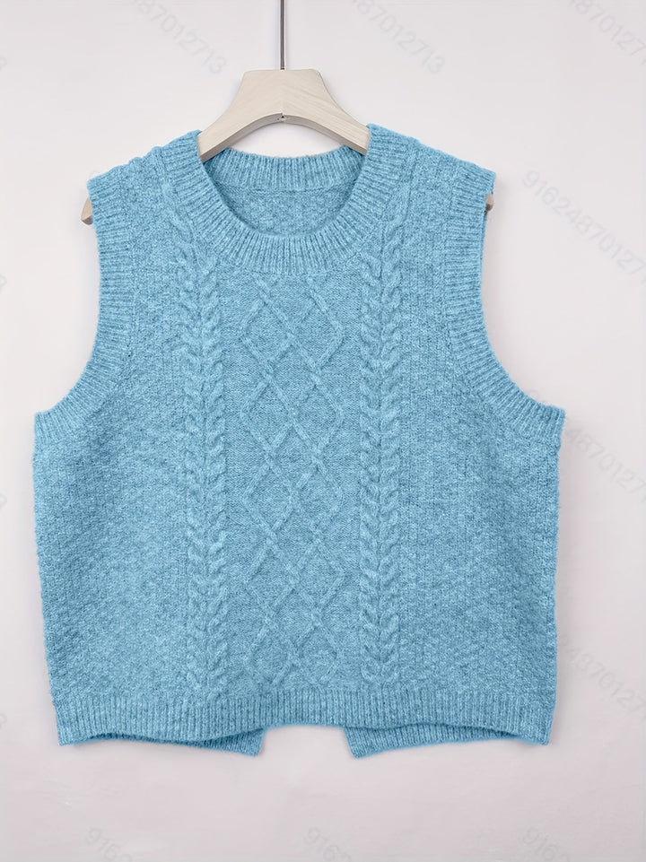 Brooke | Cable Knit Sweater Vest