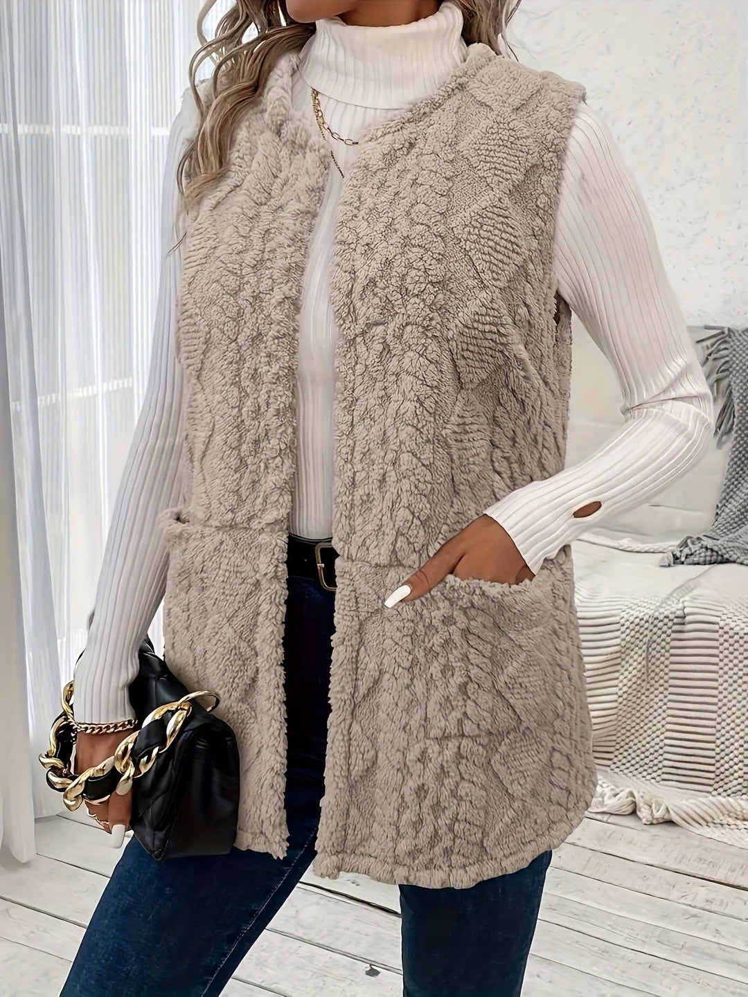 Brenna | Cozy Textureless Sleeveless Vest