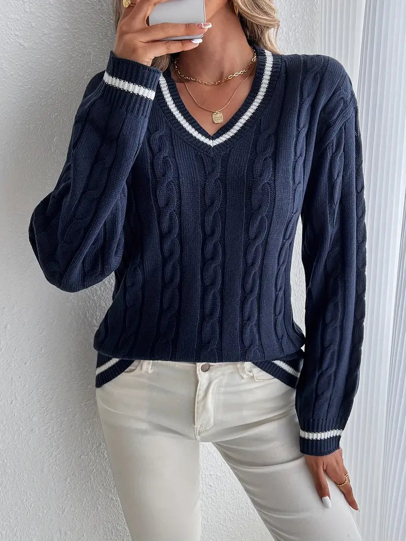 EMILY – CLASSIC V-NECK SWEATER