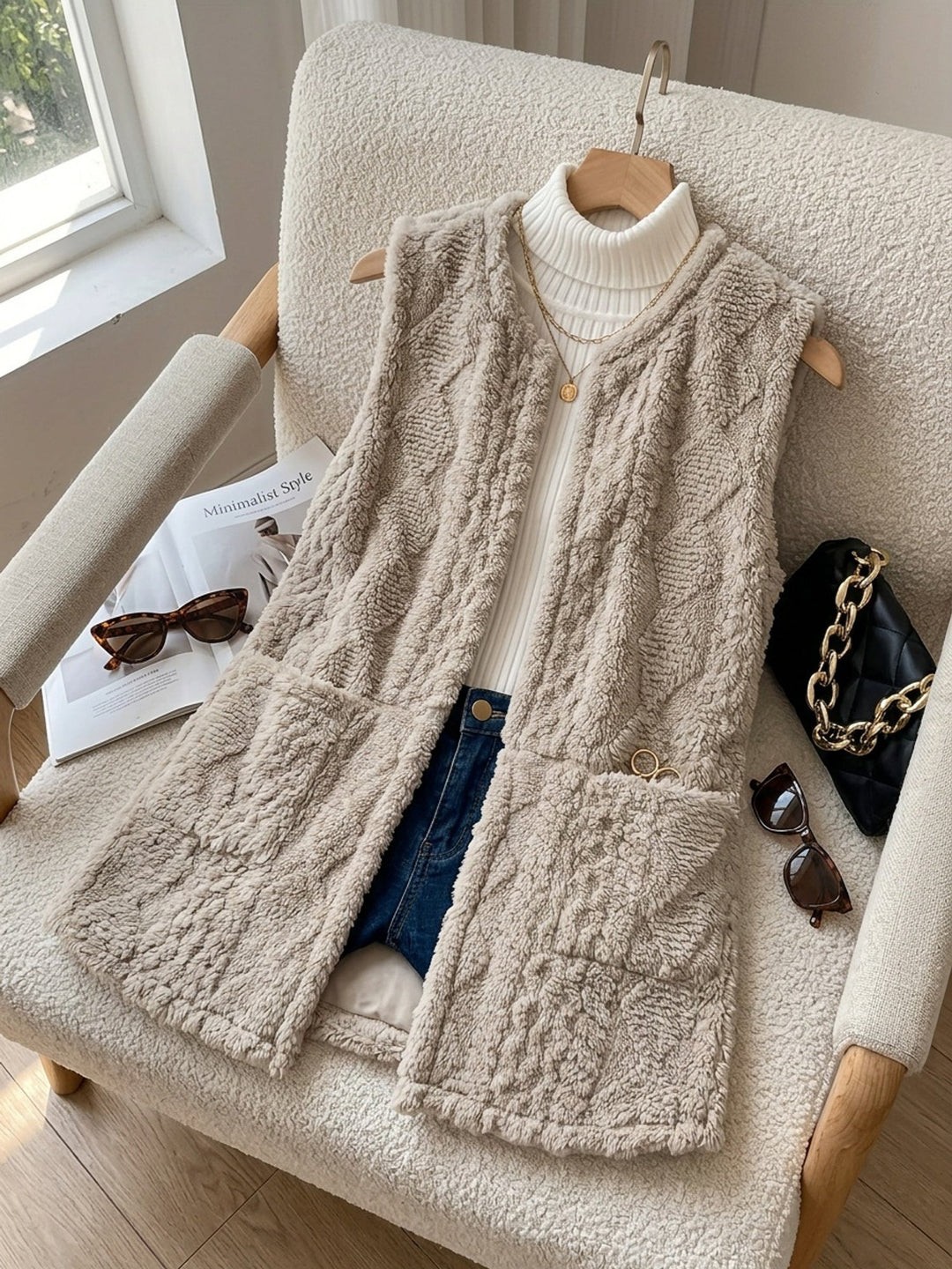 Brenna | Cozy Textureless Sleeveless Vest
