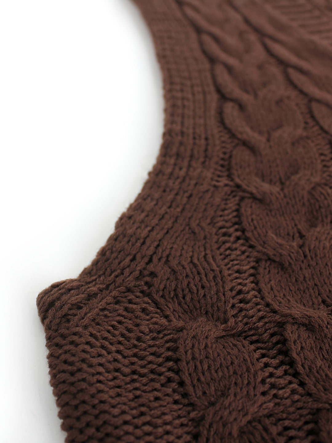 Cora | Cozy Cable Knit V-Neck Sweater Vest