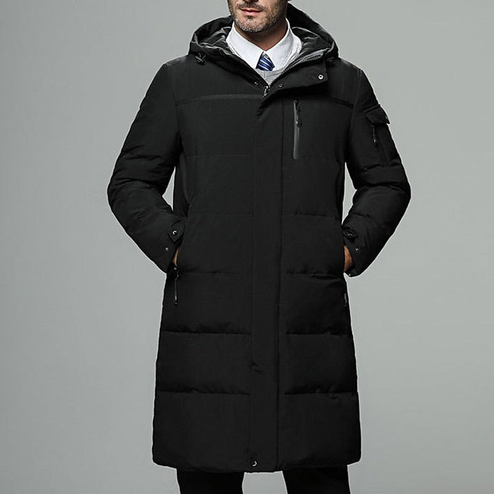 Wade | Padded Long Puffer Jacket with Hood
