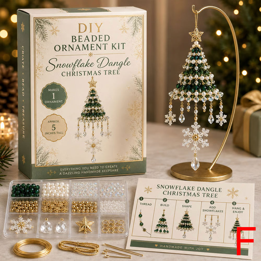 Samantha | Holiday Ornament Set with Tree and Snowflake