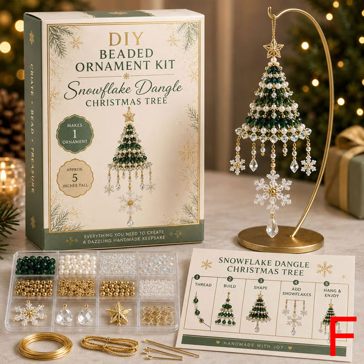 Samantha | Holiday Ornament Set with Tree and Snowflake