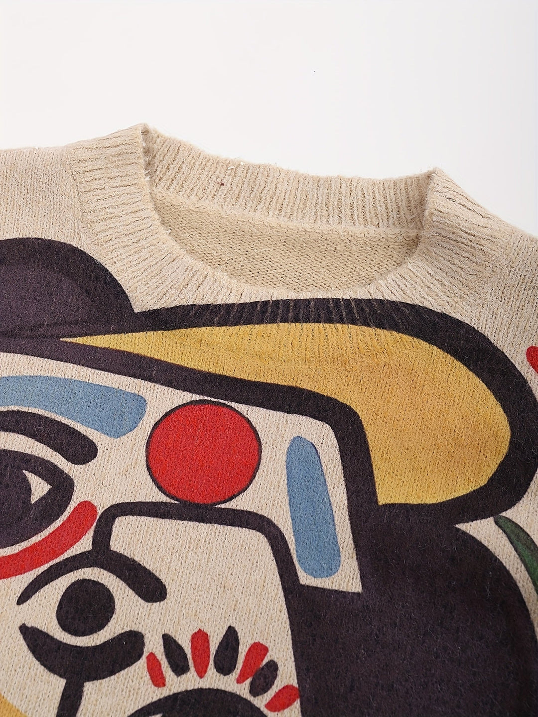 Kinsley | Men's Sweater with Crewneck and Abstract Graphic