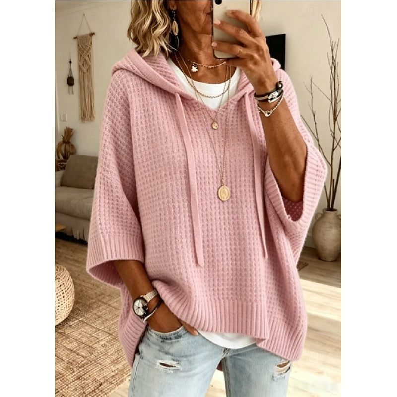 Carol | Relaxed Waffle-Texture Hoodie