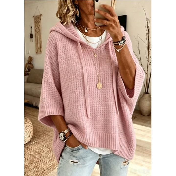 Carol | Relaxed Waffle-Texture Hoodie