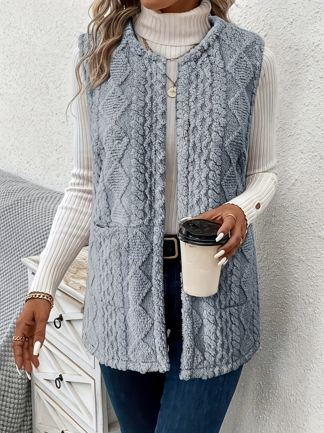 Brenna | Cozy Textureless Sleeveless Vest