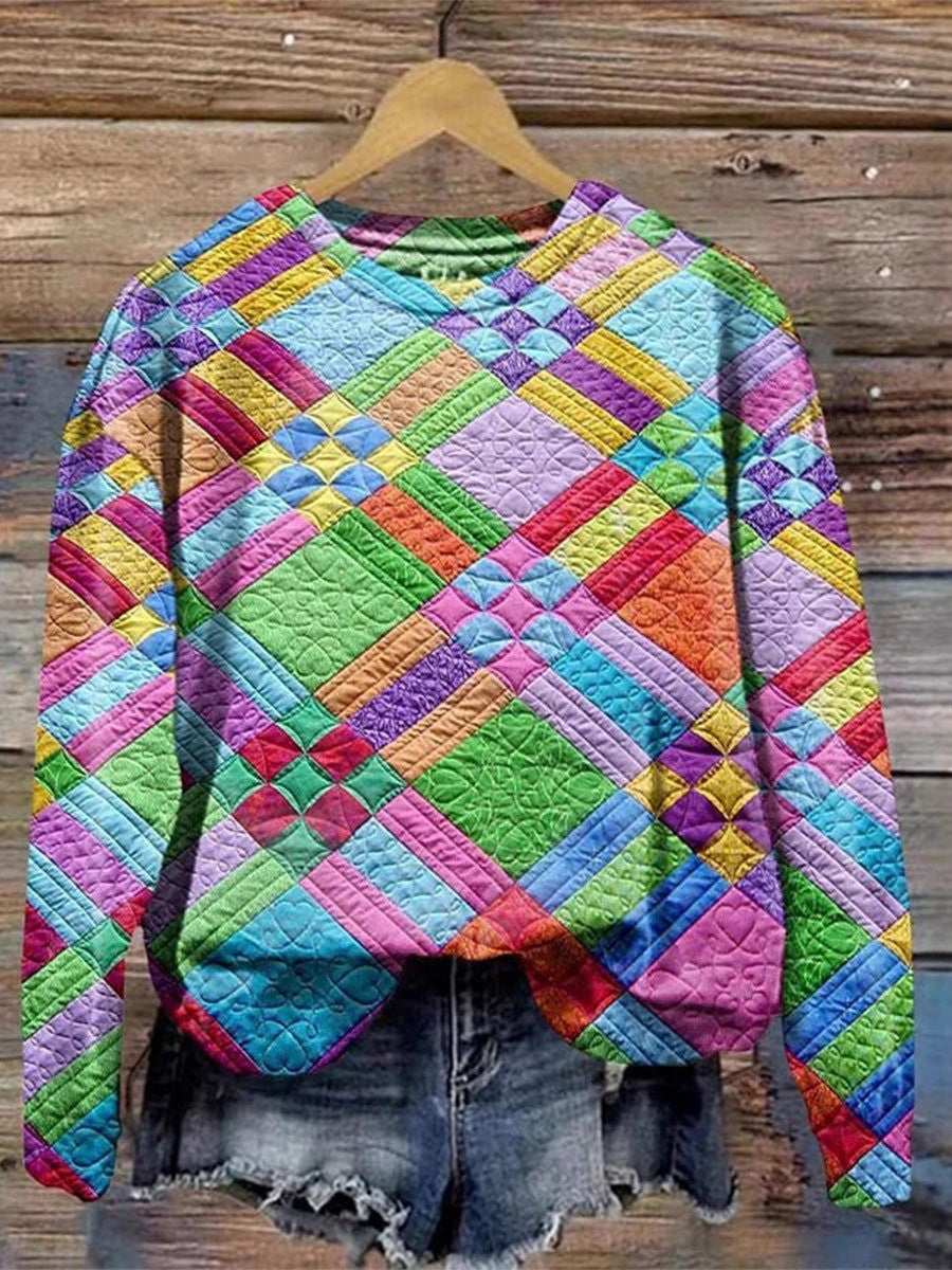 Marion - Colorful geometric print sweatshirt