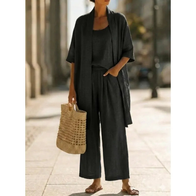 Piper | Women’s Three-Piece Set with Cardigan and Pants