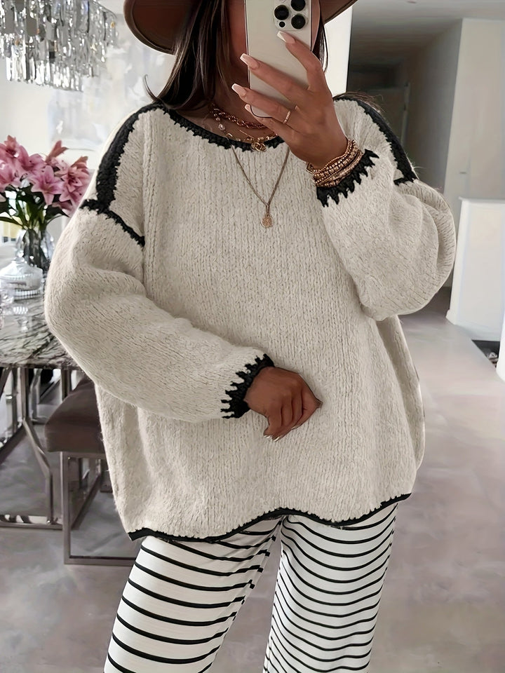 Willa | Women's Sweater with Crewneck and Ribbed Cuffs