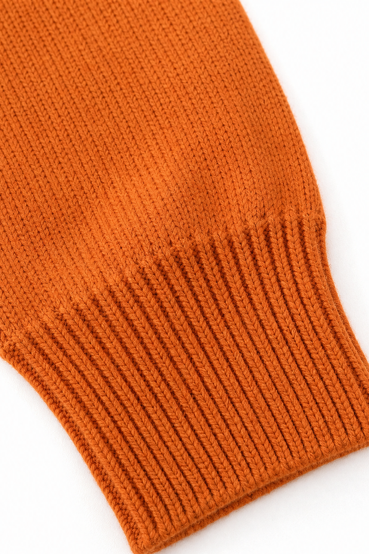 Hushwell – Drawstring Hooded Ribbed Knit Pullover