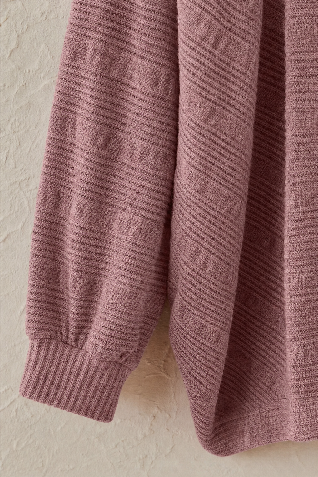 Wearbella – Batwing Sleeve Open-Front Knitted Cardigan