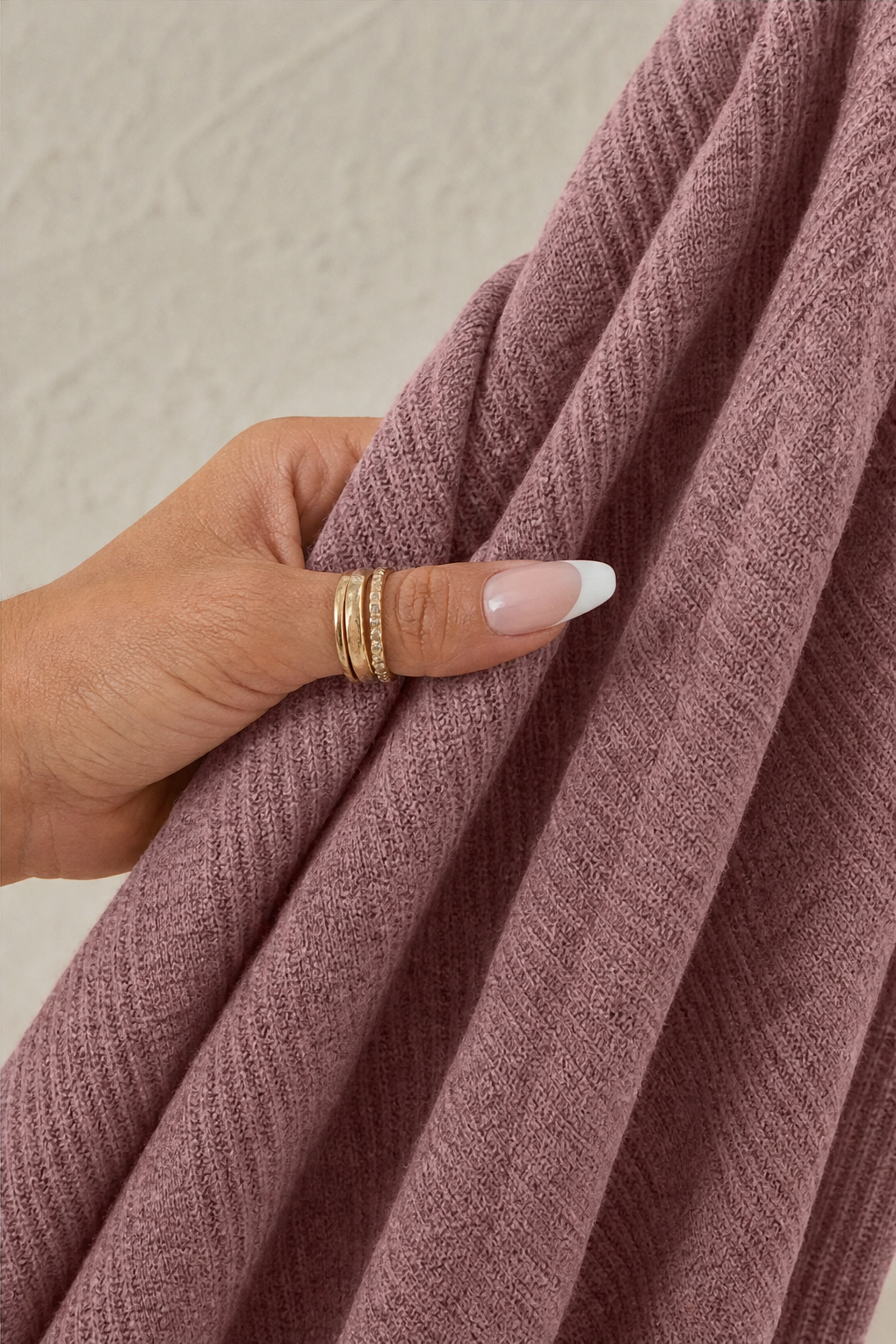 Wearbella – Batwing Sleeve Open-Front Knitted Cardigan