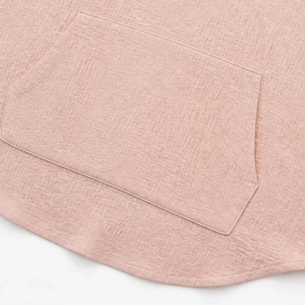 Muslina – Soft V-Neck Hoodie Summer Top with Kangaroo Pocket