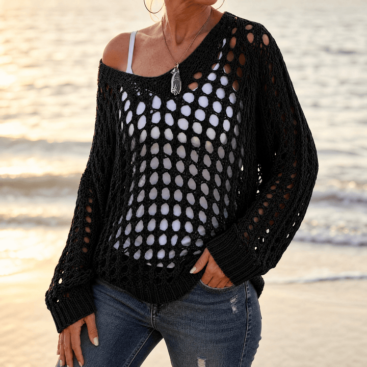 Covena – Women's Lightweight Crocheted Knit Top