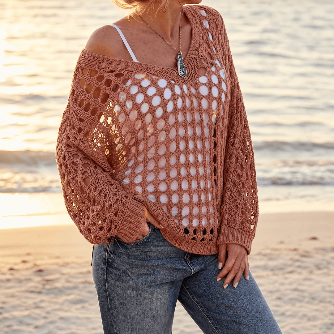 Covena – Women's Lightweight Crocheted Knit Top