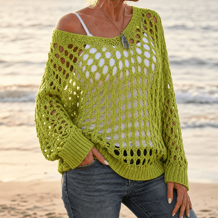 Covena – Women's Lightweight Crocheted Knit Top
