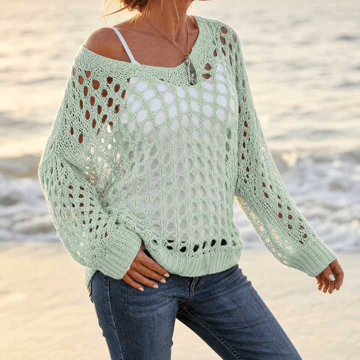 Covena – Women's Lightweight Crocheted Knit Top