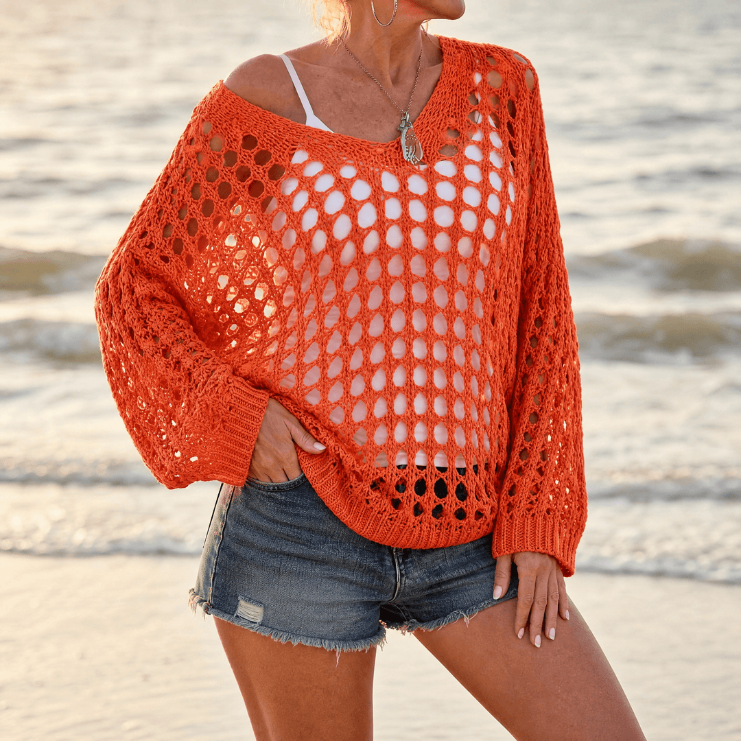 Covena – Women's Lightweight Crocheted Knit Top