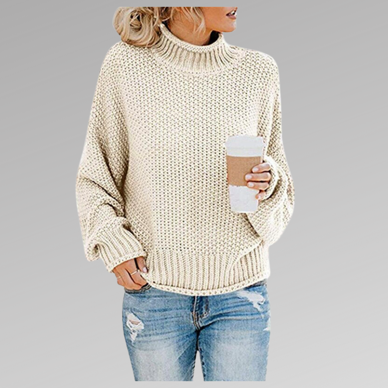 Women's Chunky Cable Knit Turtleneck